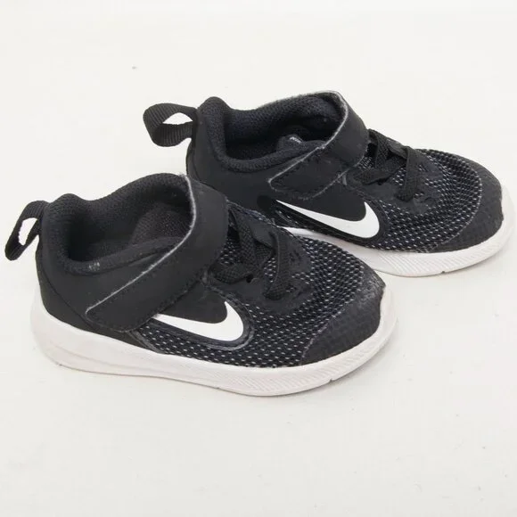 Nike Baby Boy Shoes Size 5C – Black Mesh Sneakers with Velcro Strap – Toddler - Picture 1 of 5